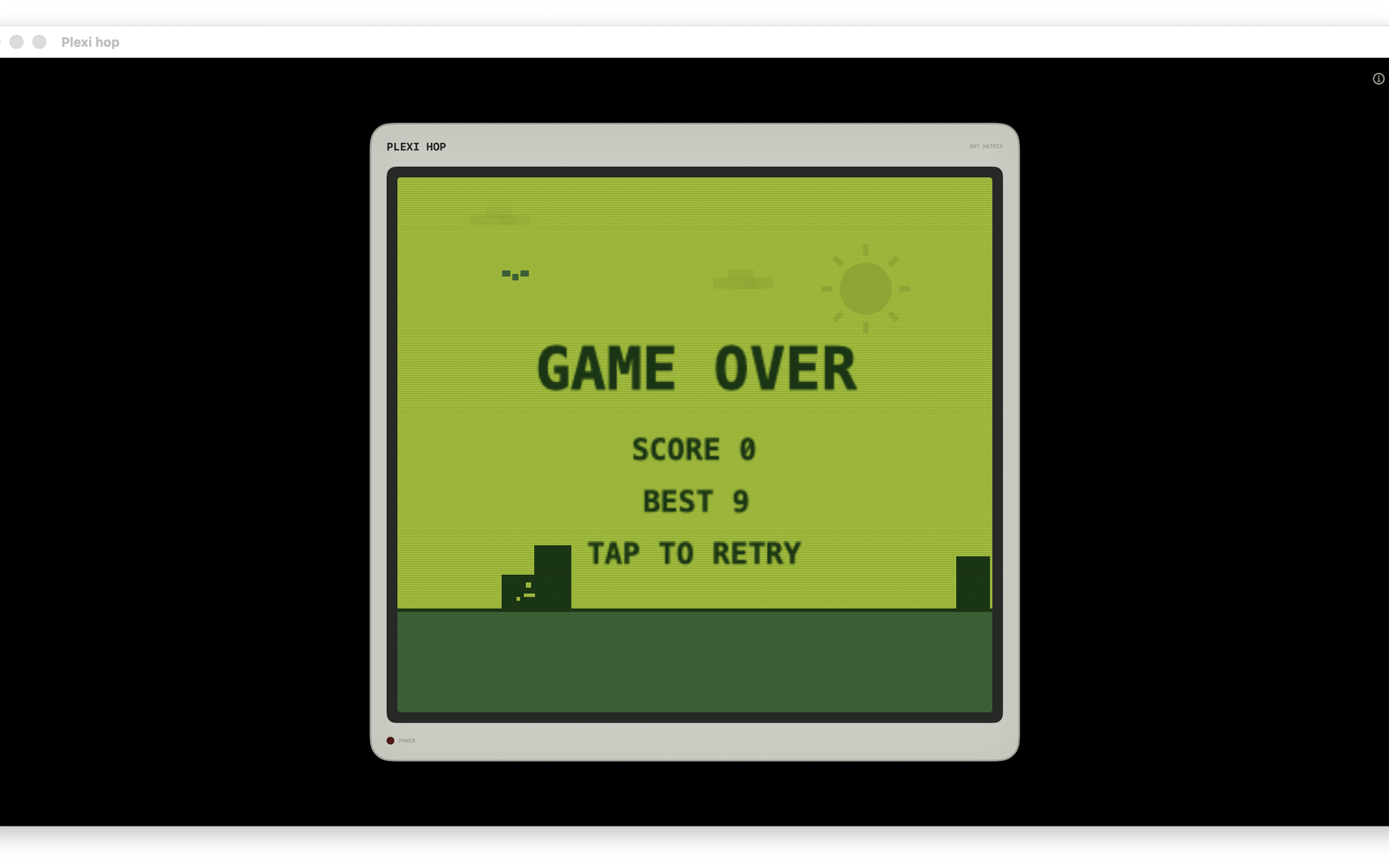 Plexi Hop Mac Game Over Panel